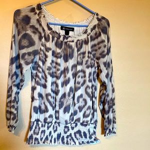 Animal print international concept blouse